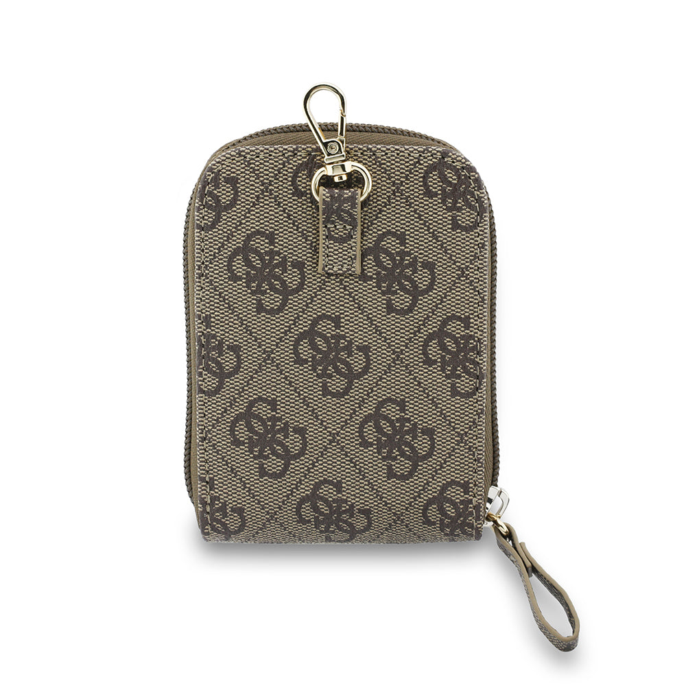 Guess Orijinal Lisanslı 4G Desenli Büyük Metal Logolu Omuz Askılı Purse El Çantası