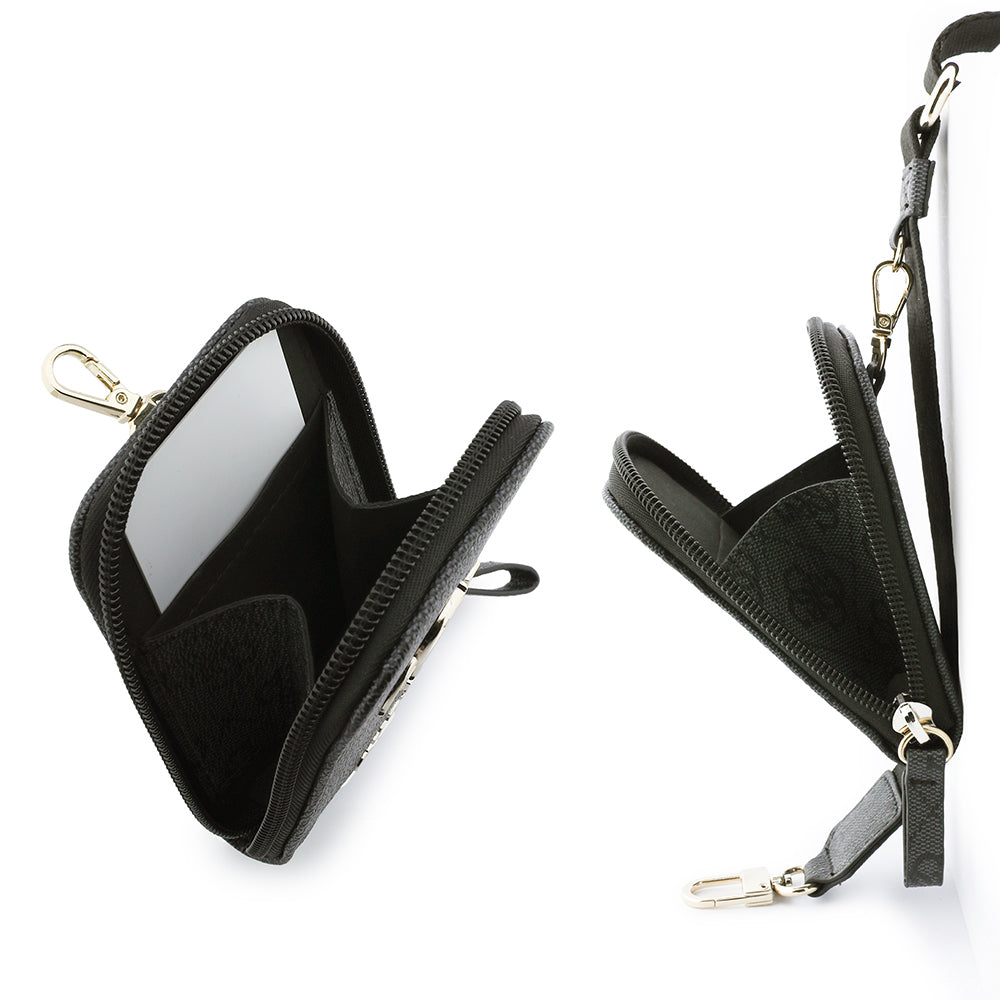 Guess Orijinal Lisanslı 4G Desenli Büyük Metal Logolu Omuz Askılı Purse El Çantası