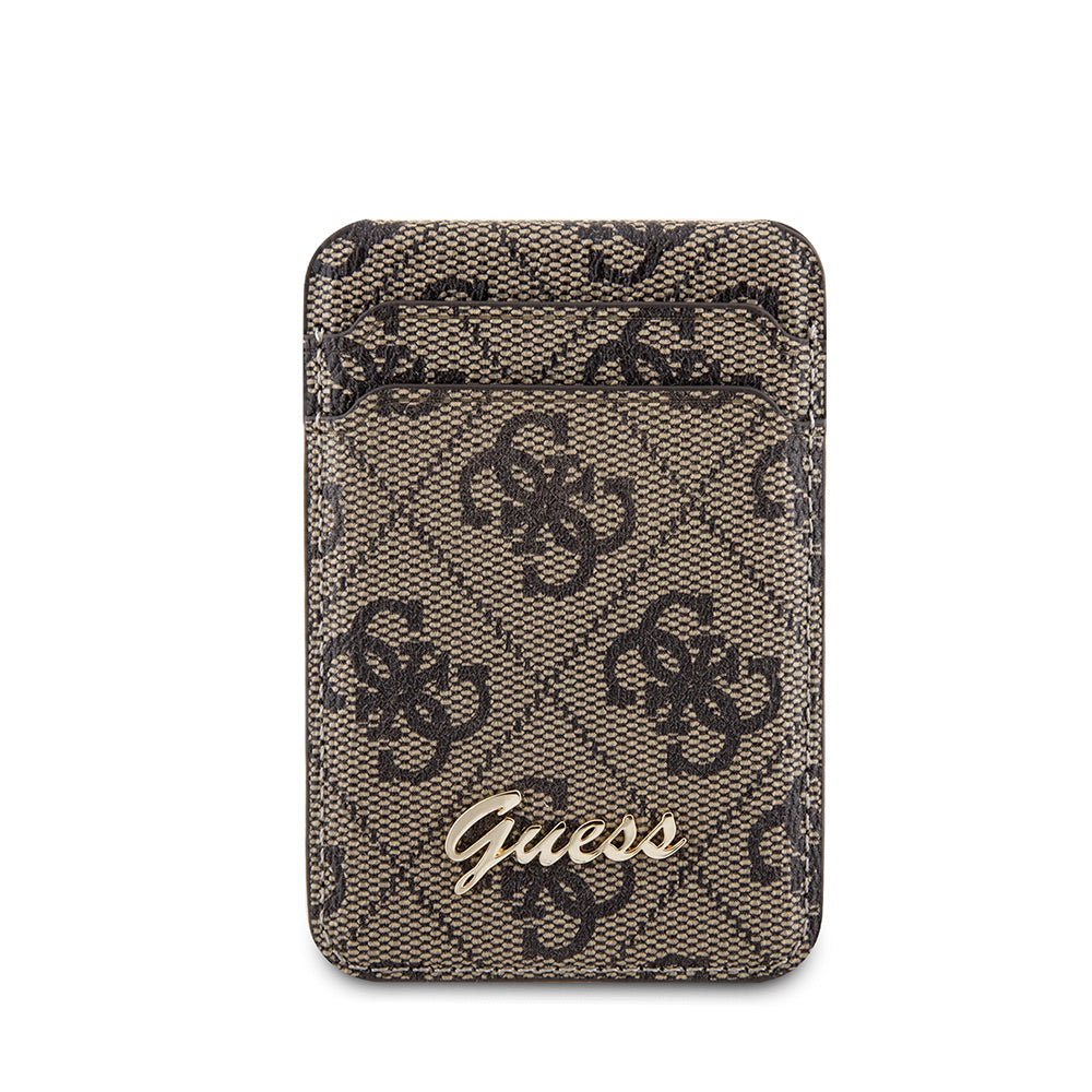 Guess Orijinal Lisanslı 4G Desenli Metal Script Logolu Magnetik Kartlık