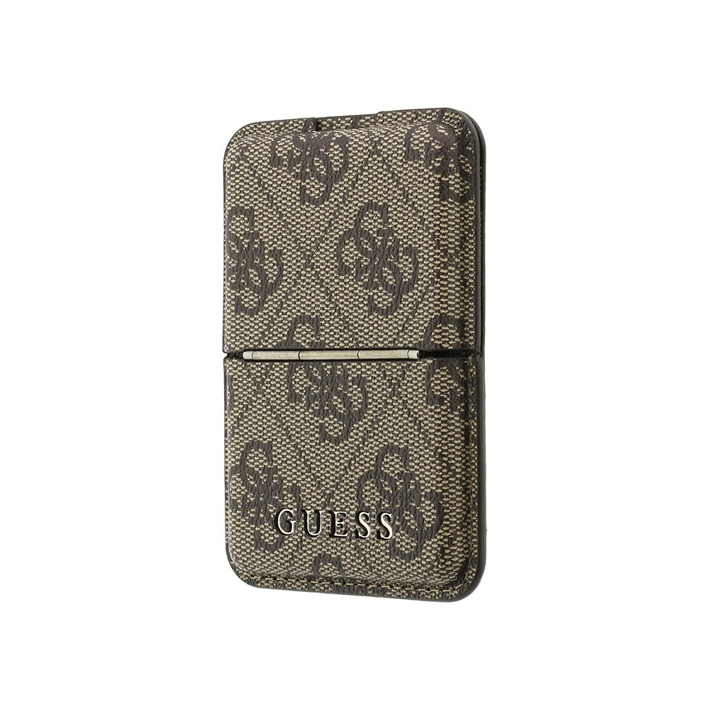 Guess Orijinal Lisanslı 4G Desenli Yazı Logolu Pop-up Magnetik Standlı PU Kartlık