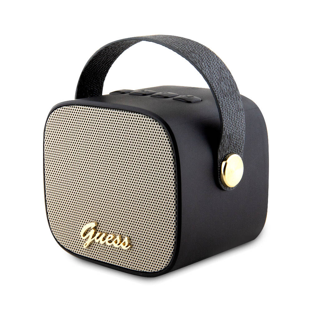 Guess Orijinal Lisanslı Askılı PU Deri Yazı Logolu 5W Bluetooth Speaker