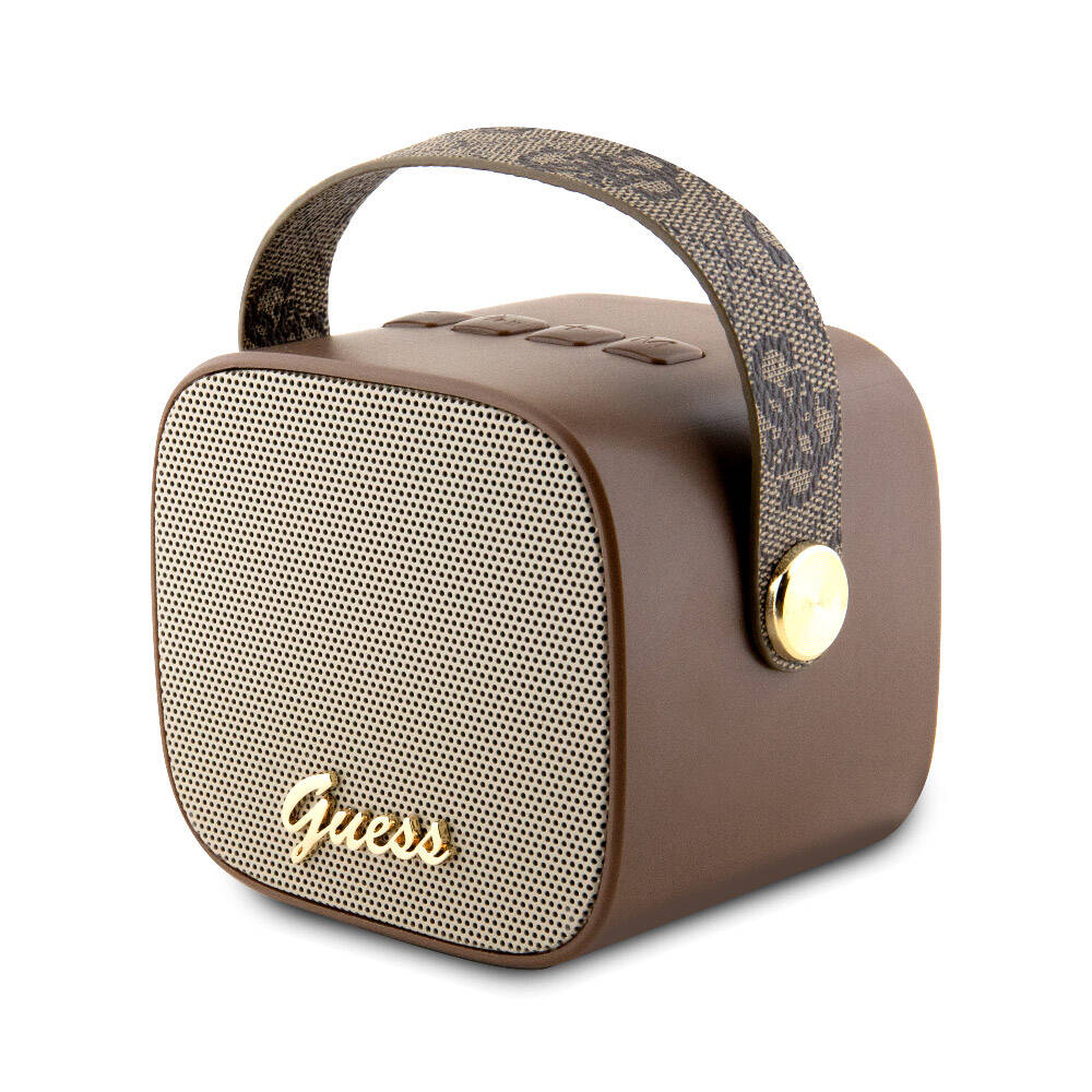 Guess Orijinal Lisanslı Askılı PU Deri Yazı Logolu 5W Bluetooth Speaker