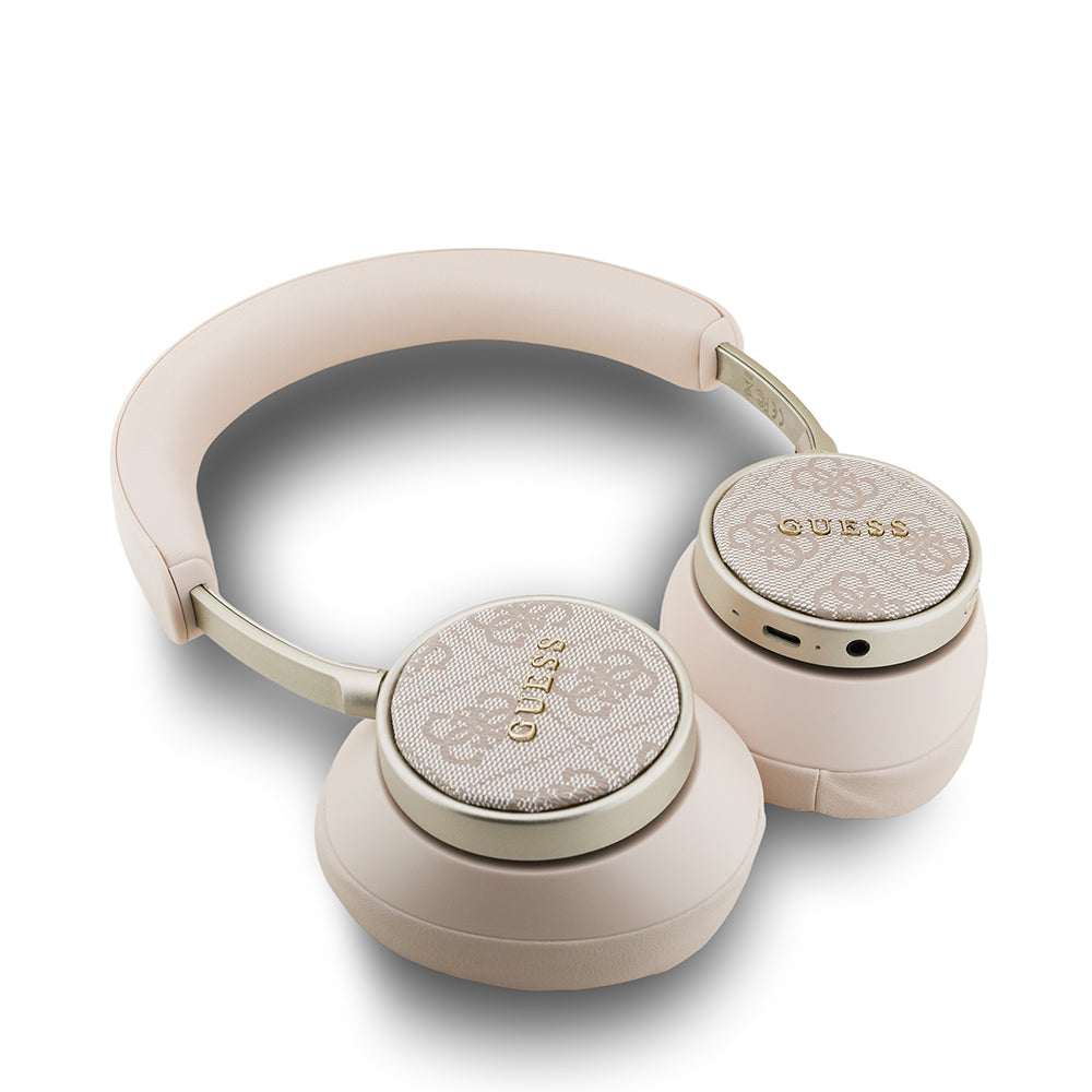 Guess Orijinal Lisanslı Ayarlanabilir 4G Desenli Metal Klasik Logolu Kulak Üstü Bluetooth Kulaklık