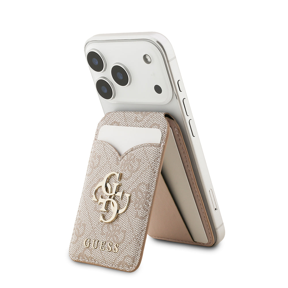 Guess Orijinal Lisanslı Aynalı Metal Büyük 4G Logolu Standlı Magnetik Kartlık