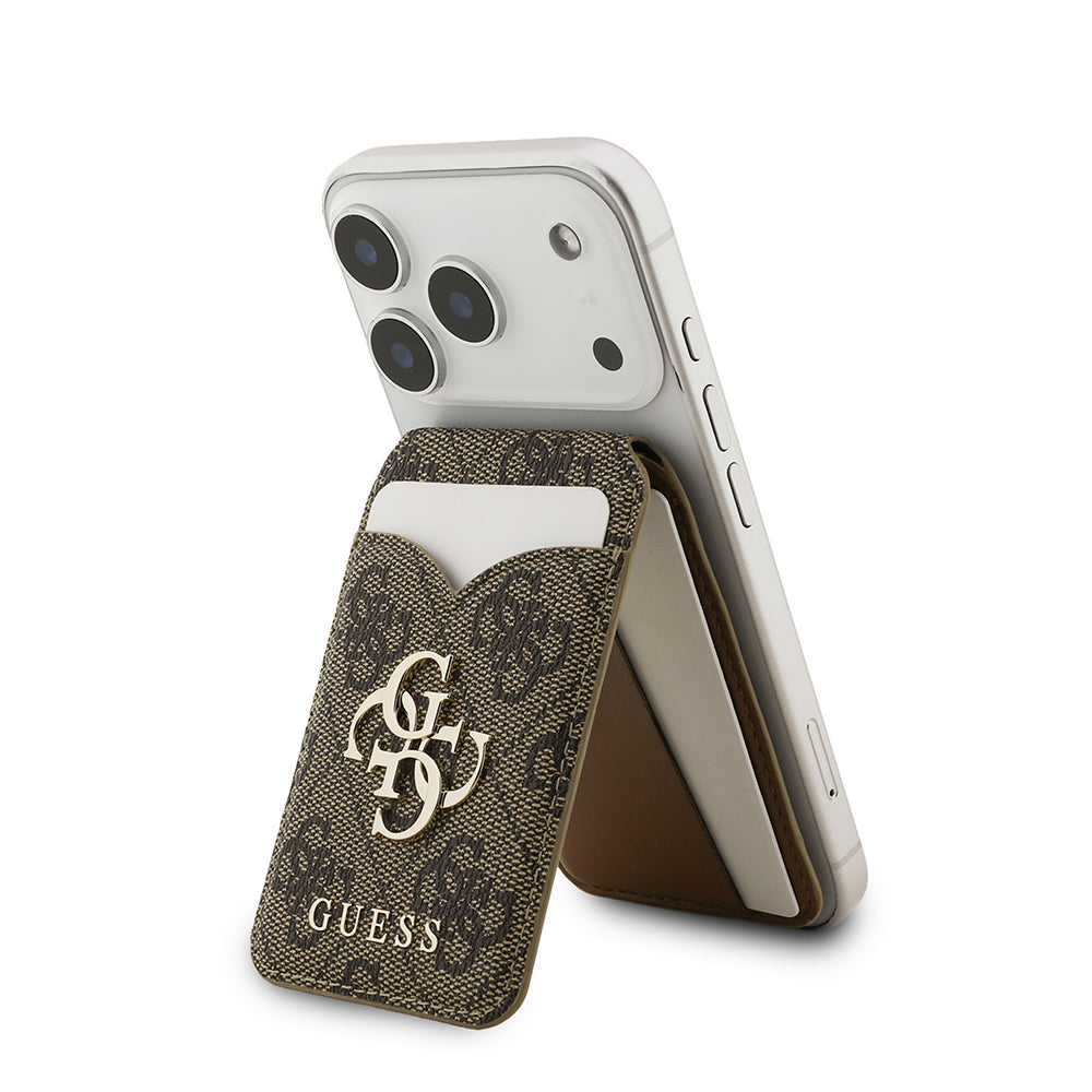 Guess Orijinal Lisanslı Aynalı Metal Büyük 4G Logolu Standlı Magnetik Kartlık