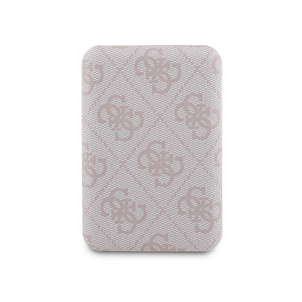 Guess Orijinal Lisanslı Dijital Led Göstergeli PU Deri 4G Desenli Metal Yazı Logolu Powerbank 5000mAh 15W