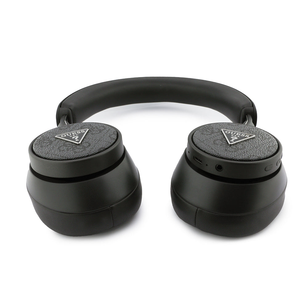 Guess Orijinal Lisanslı ENC PU 4G Desenli Üçgen Logolu Kulak Üstü Bluetooth Kulaklık