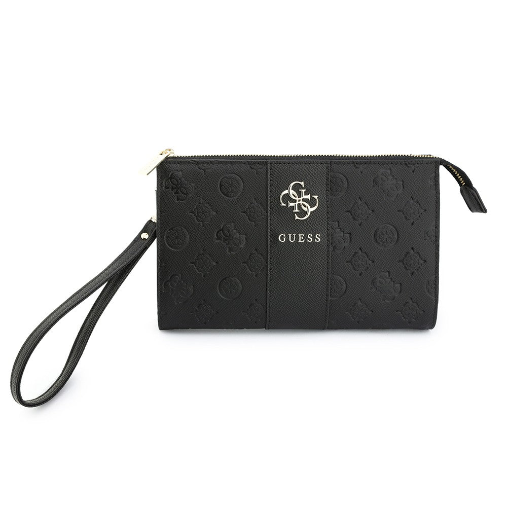 Guess Orijinal Lisanslı Peony ve 4G Desenli Şerit Detaylı Metal Logolu Omuz Askılı El Çantası