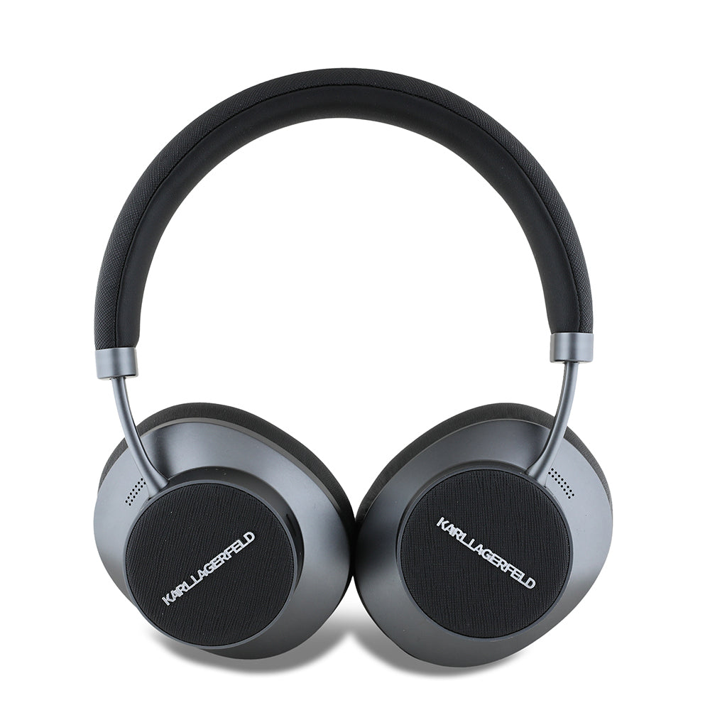 Karl Lagerfeld Orijinal Lisanslı ANC/ENC Özellikli KL Yazı Logolu Saffiano Serisi Kulak Üstü Bluetooth Kulaklık v5.3