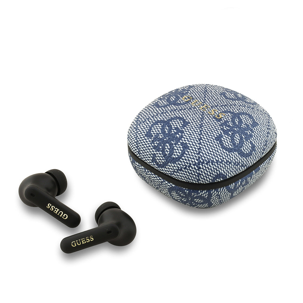 Guess Orijinal Lisanslı PU 4G Desenli Klasik Metal Yazı Logolu TWS Kulak İçi Bluetooth Kulaklık