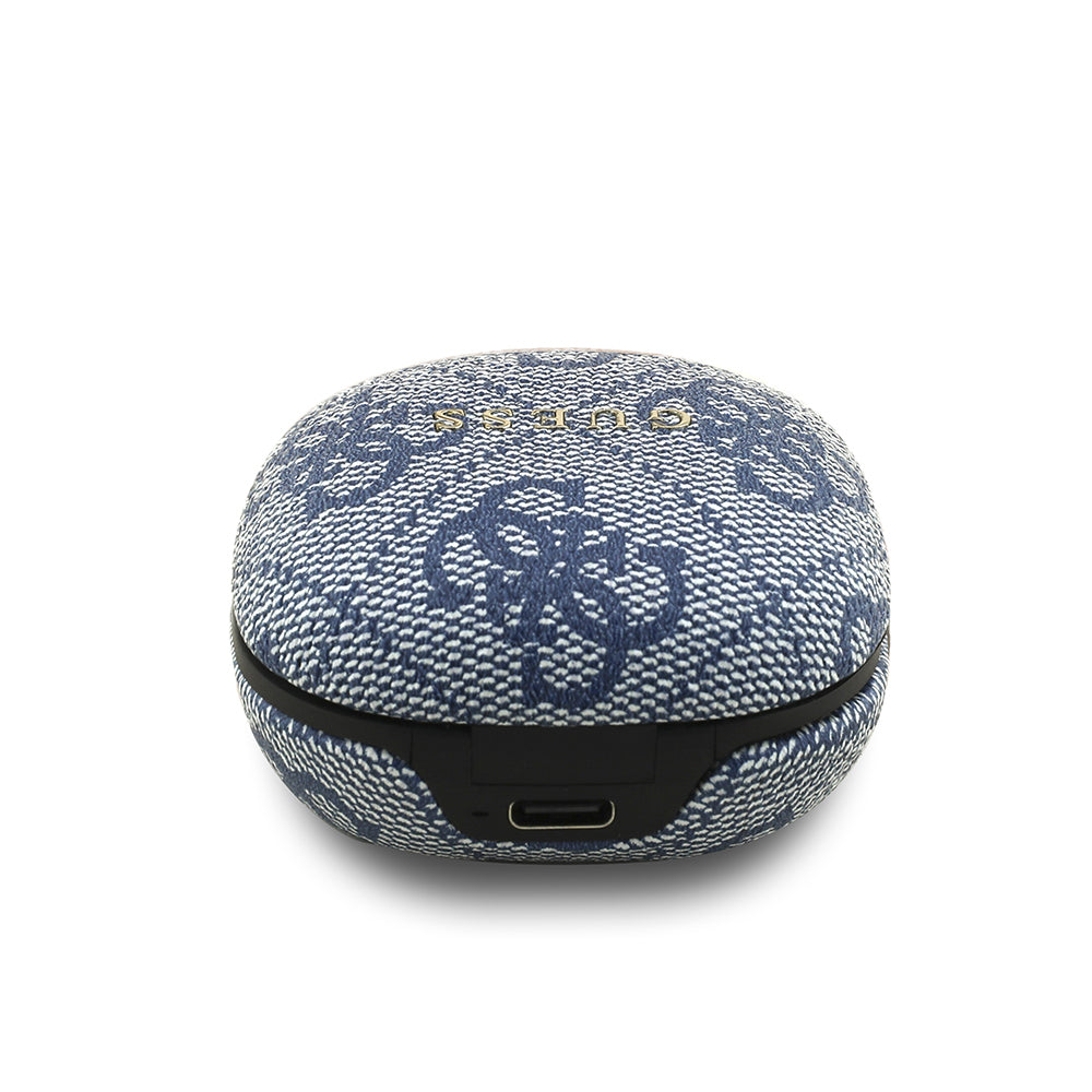 Guess Orijinal Lisanslı PU 4G Desenli Klasik Metal Yazı Logolu TWS Kulak İçi Bluetooth Kulaklık