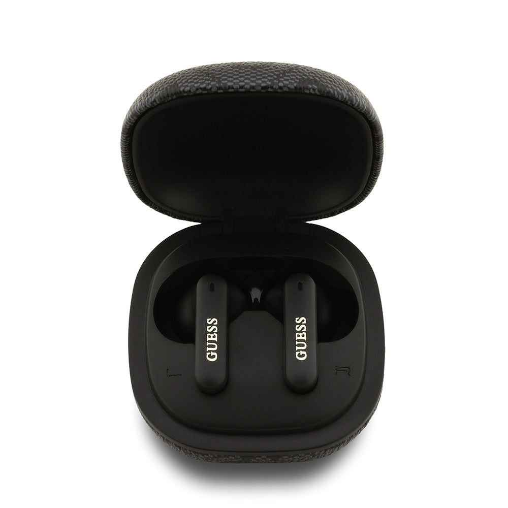 Guess Orijinal Lisanslı PU 4G Desenli Klasik Metal Yazı Logolu TWS Kulak İçi Bluetooth Kulaklık