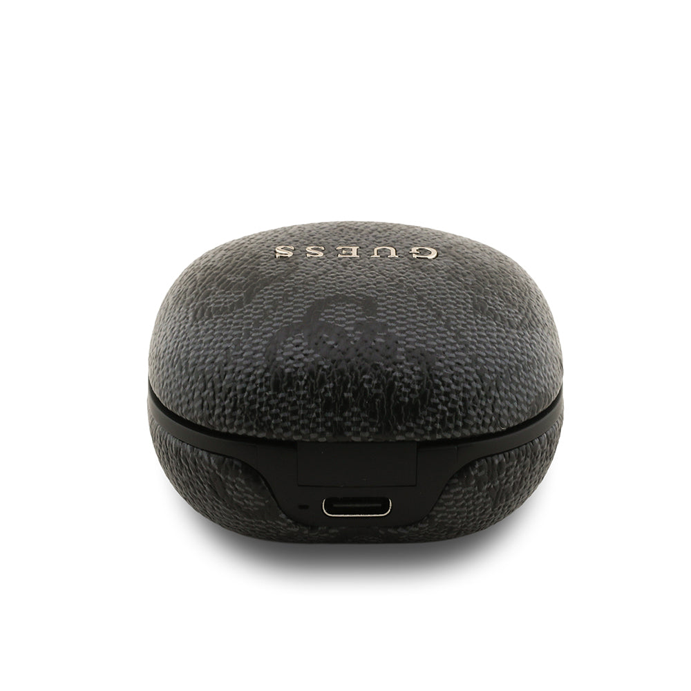 Guess Orijinal Lisanslı PU 4G Desenli Klasik Metal Yazı Logolu TWS Kulak İçi Bluetooth Kulaklık