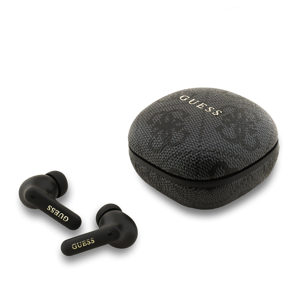 Guess Orijinal Lisanslı PU 4G Desenli Klasik Metal Yazı Logolu TWS Kulak İçi Bluetooth Kulaklık