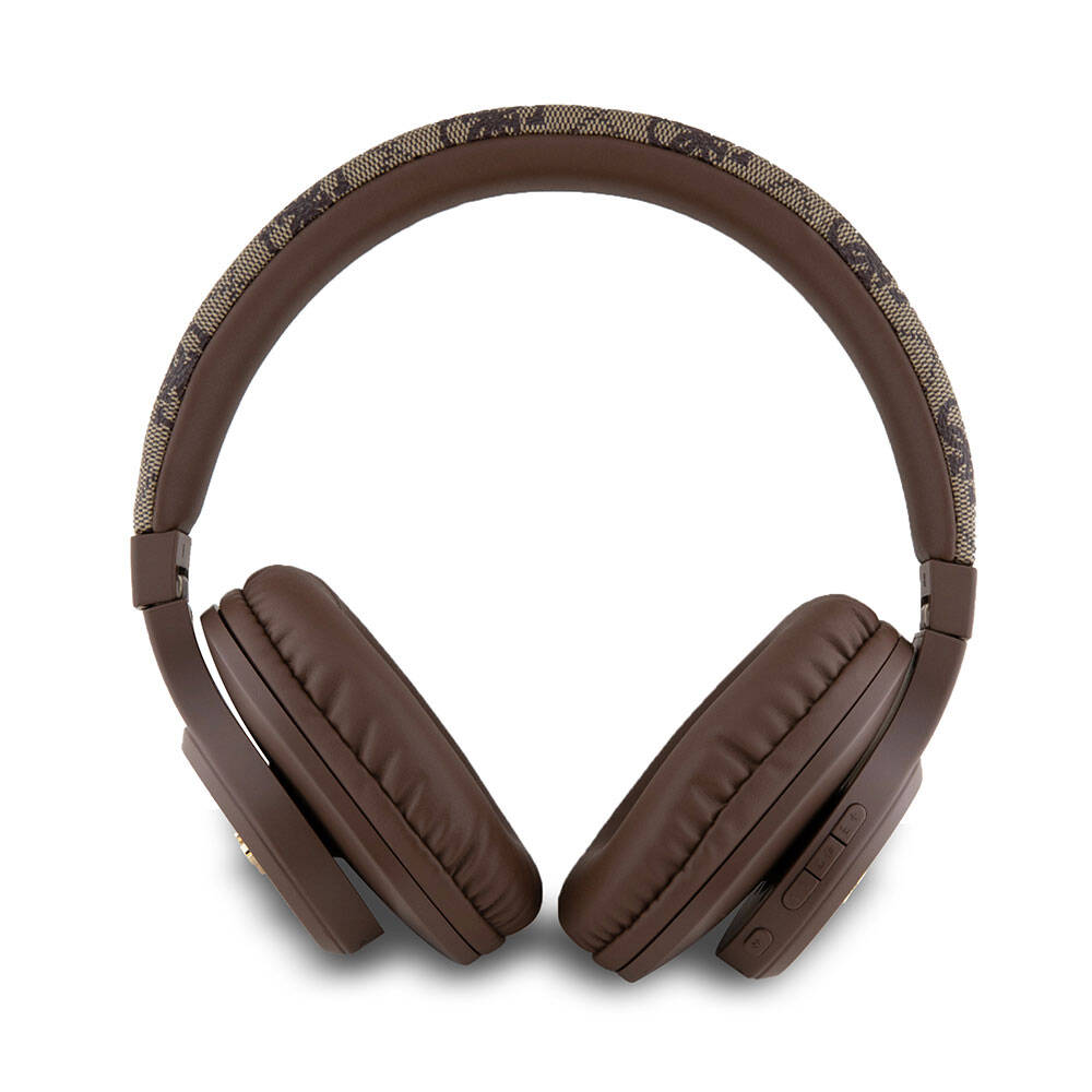 Guess Orijinal Lisanslı PU 4G Desenli Metal Yazı Logolu Tone On Tone Kulak Üstü Bluetooth Kulaklık