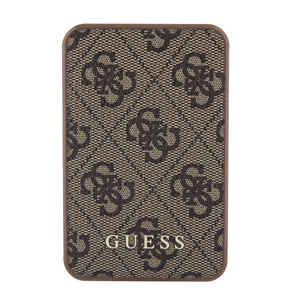 Guess Orijinal Lisanslı PU Deri 4G Desenli Metal Yazı Logolu Powerbank 5000mAh