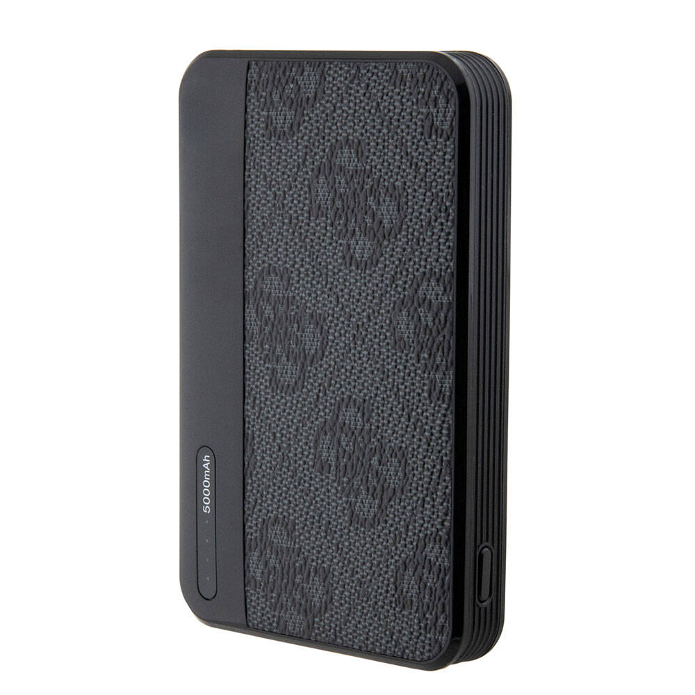 Guess Orijinal Lisanslı PU Deri 4G Desenli Metal Yazı Logolu Powerbank 5000mAh