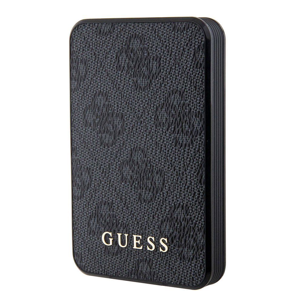 Guess Orijinal Lisanslı PU Deri 4G Desenli Metal Yazı Logolu Powerbank 5000mAh