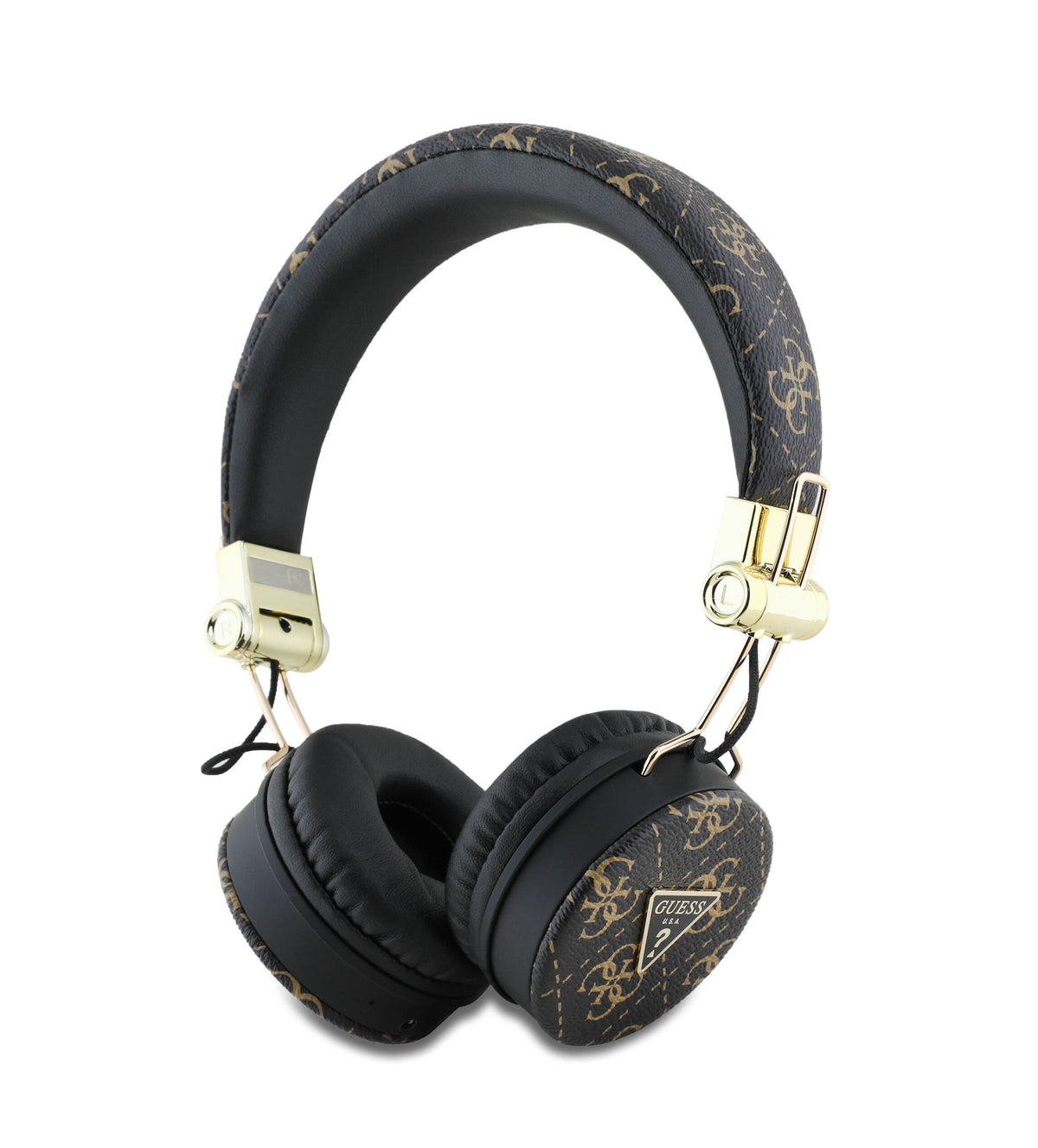 Guess Orijinal Lisanslı PU Desenli Metal Üçgen Logolu Kulak Üstü Bluetooth Kulaklık