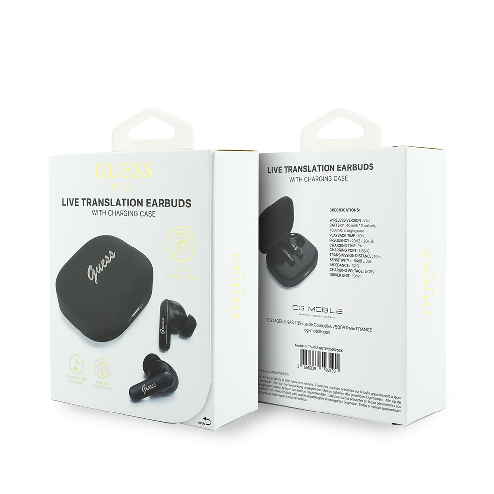 Guess Orijinal Lisanslı Script Metal Yazı Logolu TWS Kulak İçi Bluetooth Kulaklık