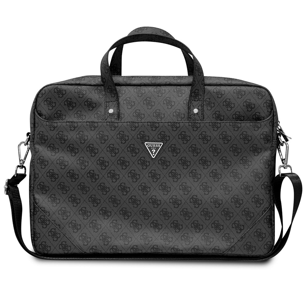 Guess Orijinal Lisanslı Sıcak Damgalı 4G Desenli Üçgen Logolu Omuz Askılı 15-16 inç Laptop Çantası