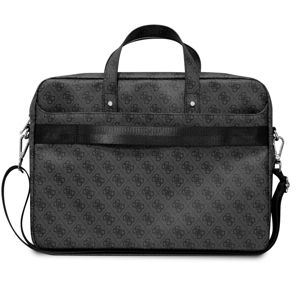 Guess Orijinal Lisanslı Sıcak Damgalı 4G Desenli Üçgen Logolu Omuz Askılı 15-16 inç Laptop Çantası