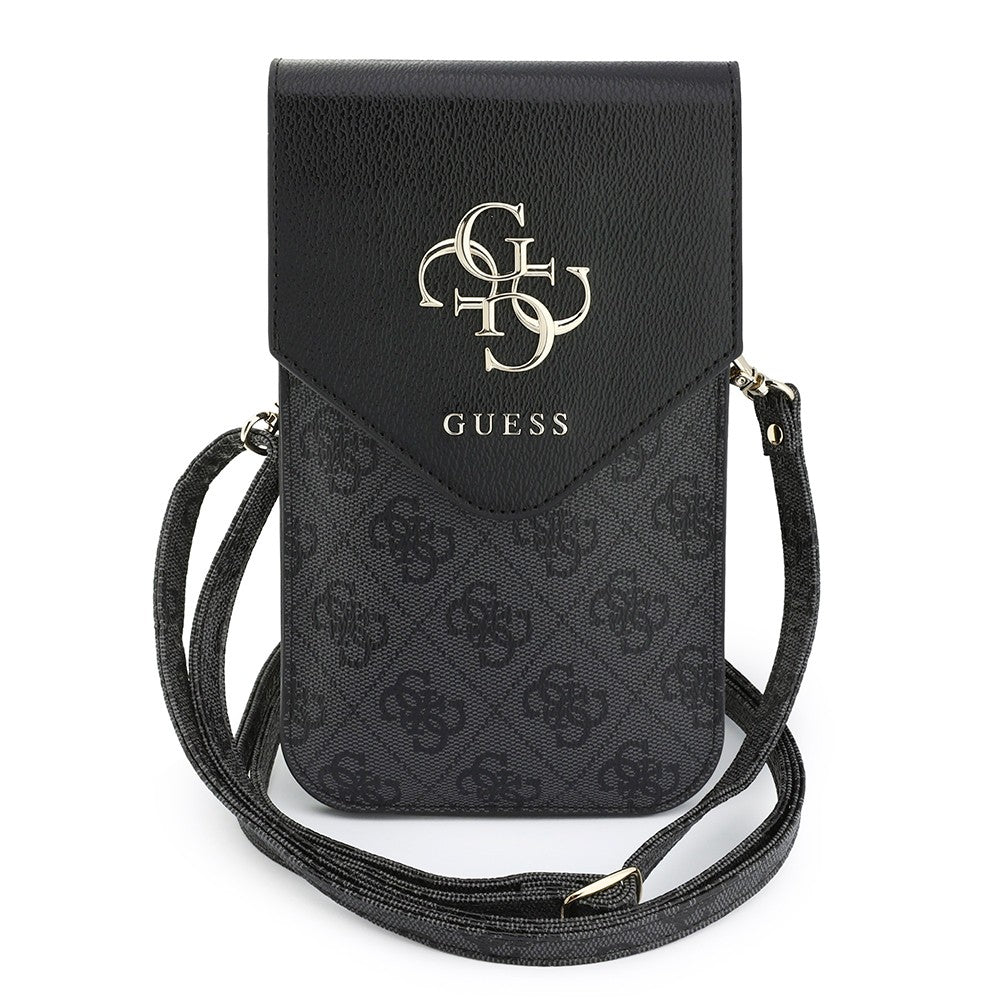 Guess Orijinal Lisanslı V Kılıf Tasarımlı 4G Desenli Büyük Logolu Kartlıklı Askılı Çanta