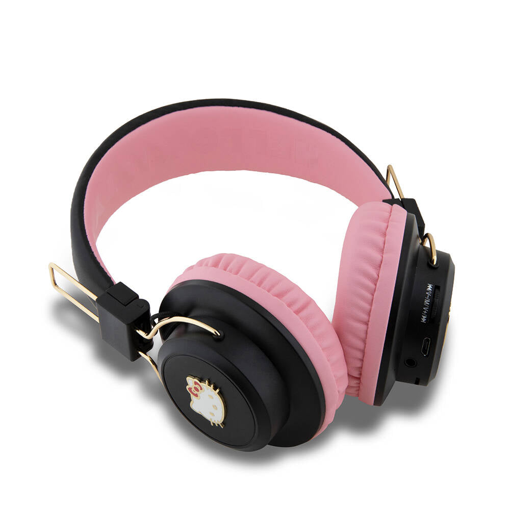 Hello Kitty Orijinal Lisanslı Ayarlanabilir Metal Kitty Logolu Yuvarlak Bluetooth 5.3 Kulaklık