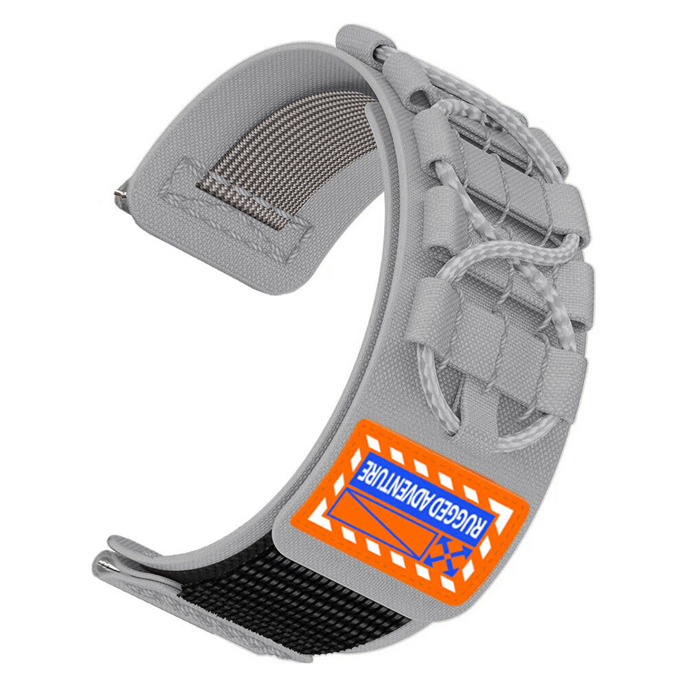 Huawei GT2 42mm Zore KRD-112 20mm Orbital Örgülü Halat Tasarımlı Naylon Kumaş Hasır Kordon