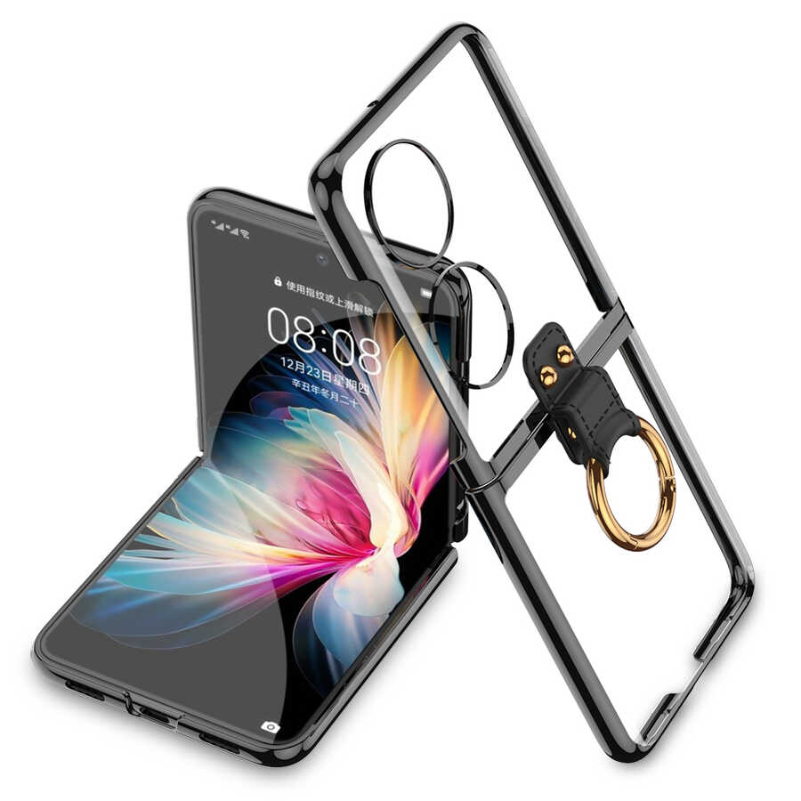 Huawei P50 Pocket Kılıf Zore Yüzüklü Kıpta Kılıf