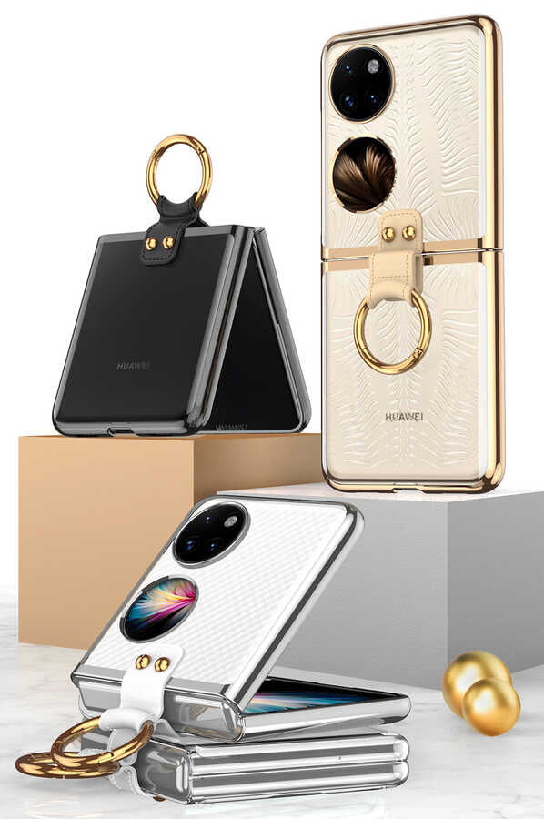 Huawei P50 Pocket Kılıf Zore Yüzüklü Kıpta Kılıf