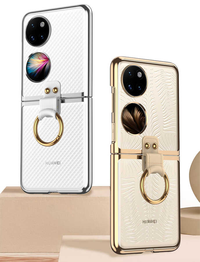 Huawei P50 Pocket Kılıf Zore Yüzüklü Kıpta Kılıf