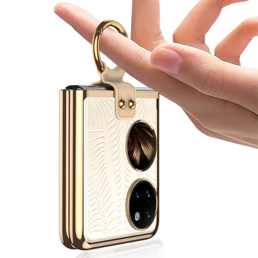 Huawei P50 Pocket Kılıf Zore Yüzüklü Kıpta Kılıf