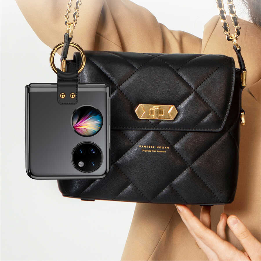 Huawei P50 Pocket Kılıf Zore Yüzüklü Kıpta Kılıf