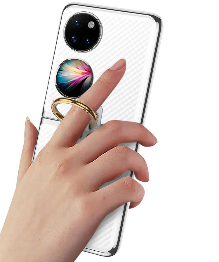Huawei P50 Pocket Kılıf Zore Yüzüklü Kıpta Kılıf