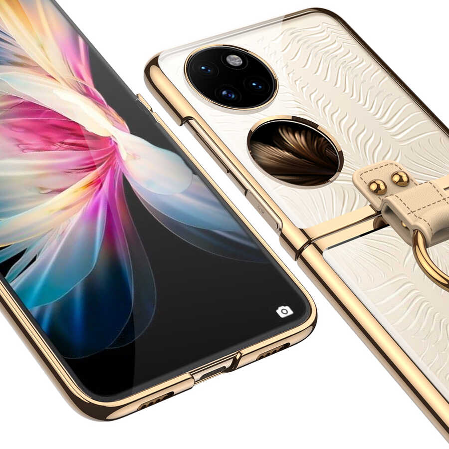 Huawei P50 Pocket Kılıf Zore Yüzüklü Kıpta Kılıf