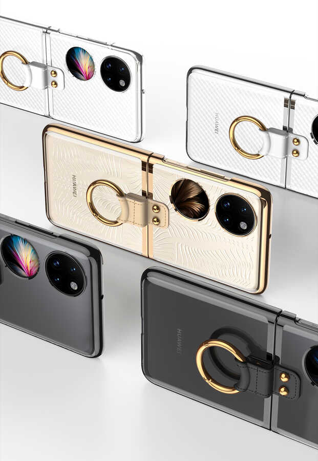 Huawei P50 Pocket Kılıf Zore Yüzüklü Kıpta Kılıf