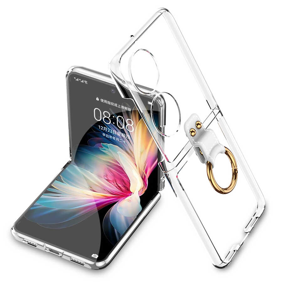 Huawei P50 Pocket Kılıf Zore Yüzüklü Kıpta Kılıf