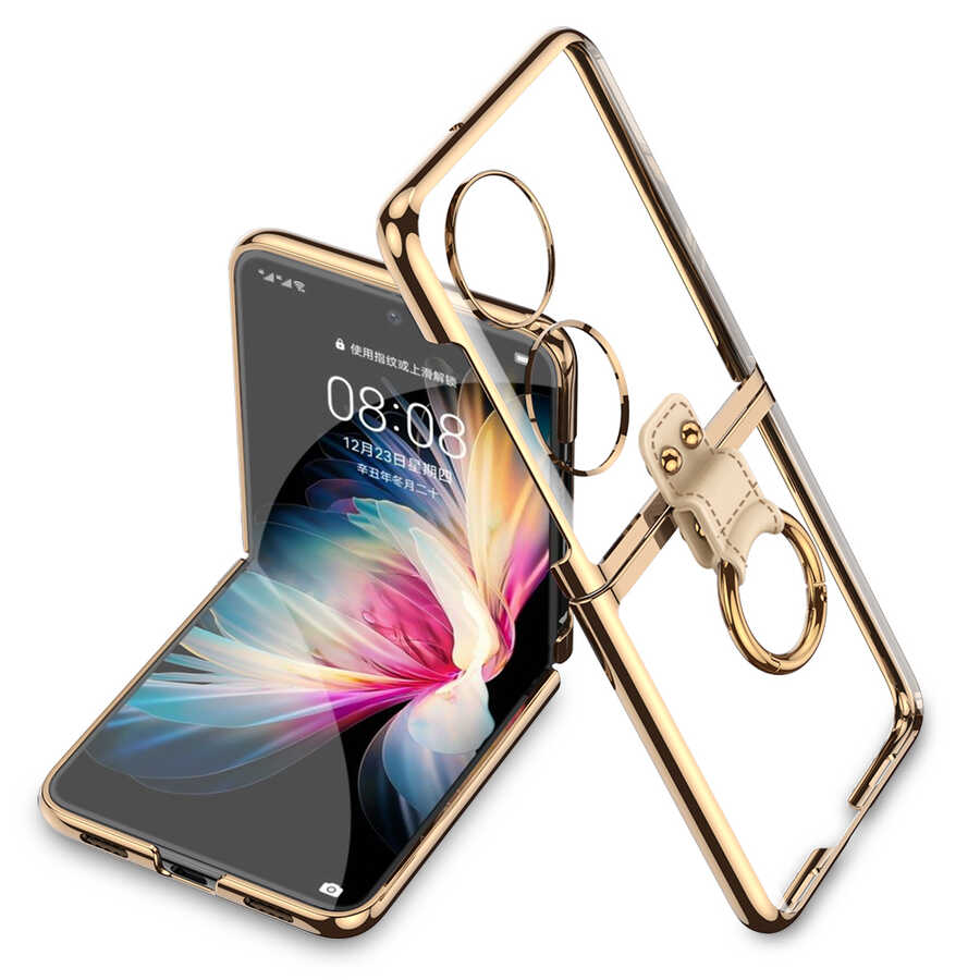 Huawei P50 Pocket Kılıf Zore Yüzüklü Kıpta Kılıf