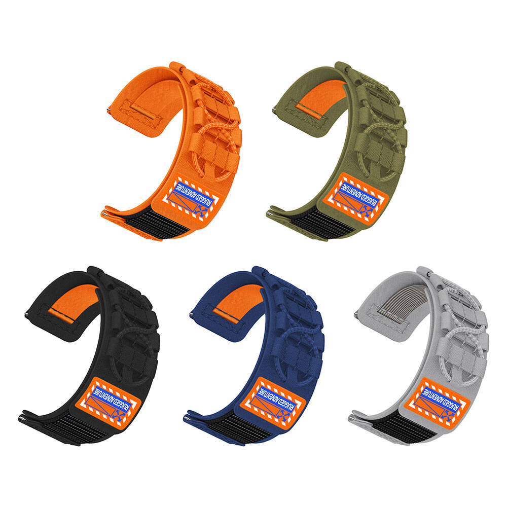 Huawei Watch GT 3 46mm Zore KRD-112 22mm Orbital Örgülü Halat Tasarımlı Naylon Kumaş Hasır Kordon