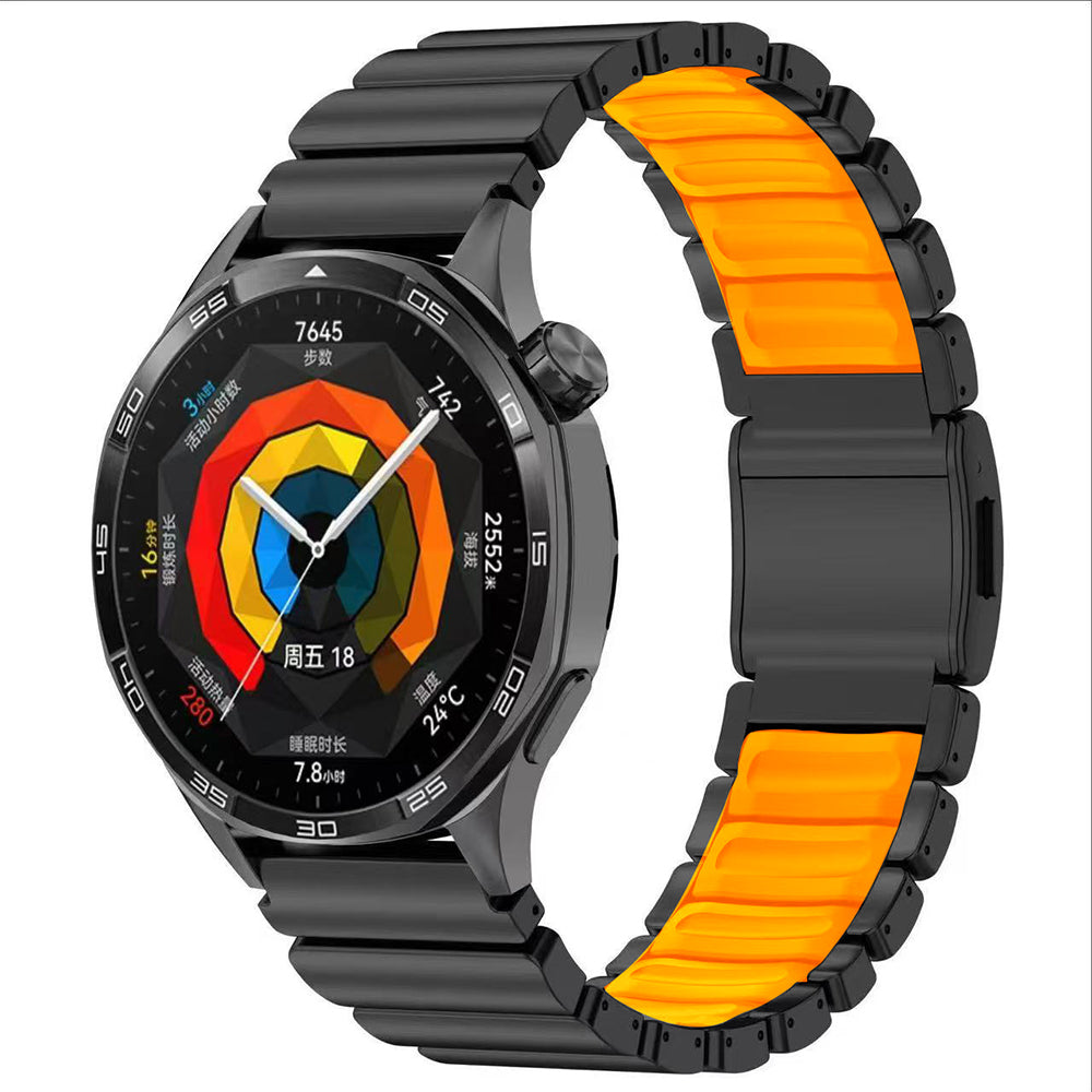 Huawei Watch GT 5 Pro 46mm Zore KRD-151 22mm Metal Silikon Kordon