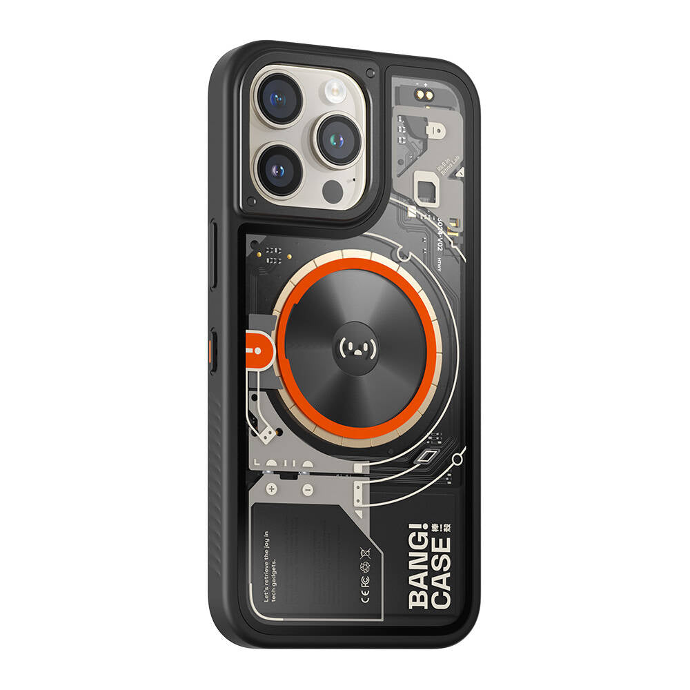 iPhone 15 Pro Max Kılıf Özelleştirilebilir 3 Fonksiyonlu Bluetooth Bağlantılı Bitmo Lab Bangcase Akıllı M-safe Kılıf