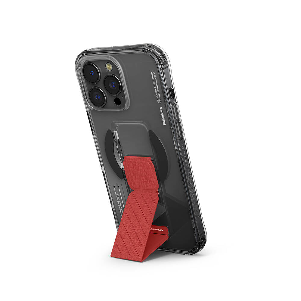 iPhone 16 Pro Kılıf M-safe Şarj Özellikli Teknoloji Desenli Standlı Skinarma Axon Kılıf