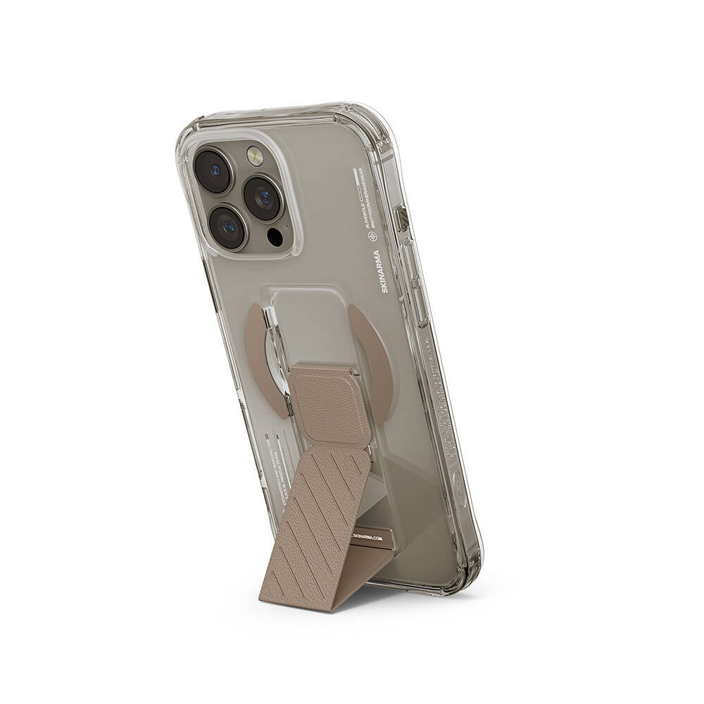 iPhone 16 Pro Kılıf M-safe Şarj Özellikli Teknoloji Desenli Standlı Skinarma Axon Kılıf