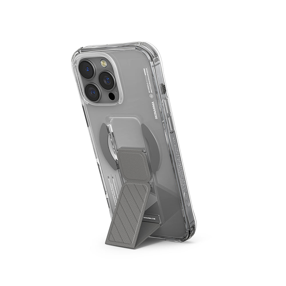 iPhone 16 Pro Kılıf M-safe Şarj Özellikli Teknoloji Desenli Standlı Skinarma Axon Kılıf