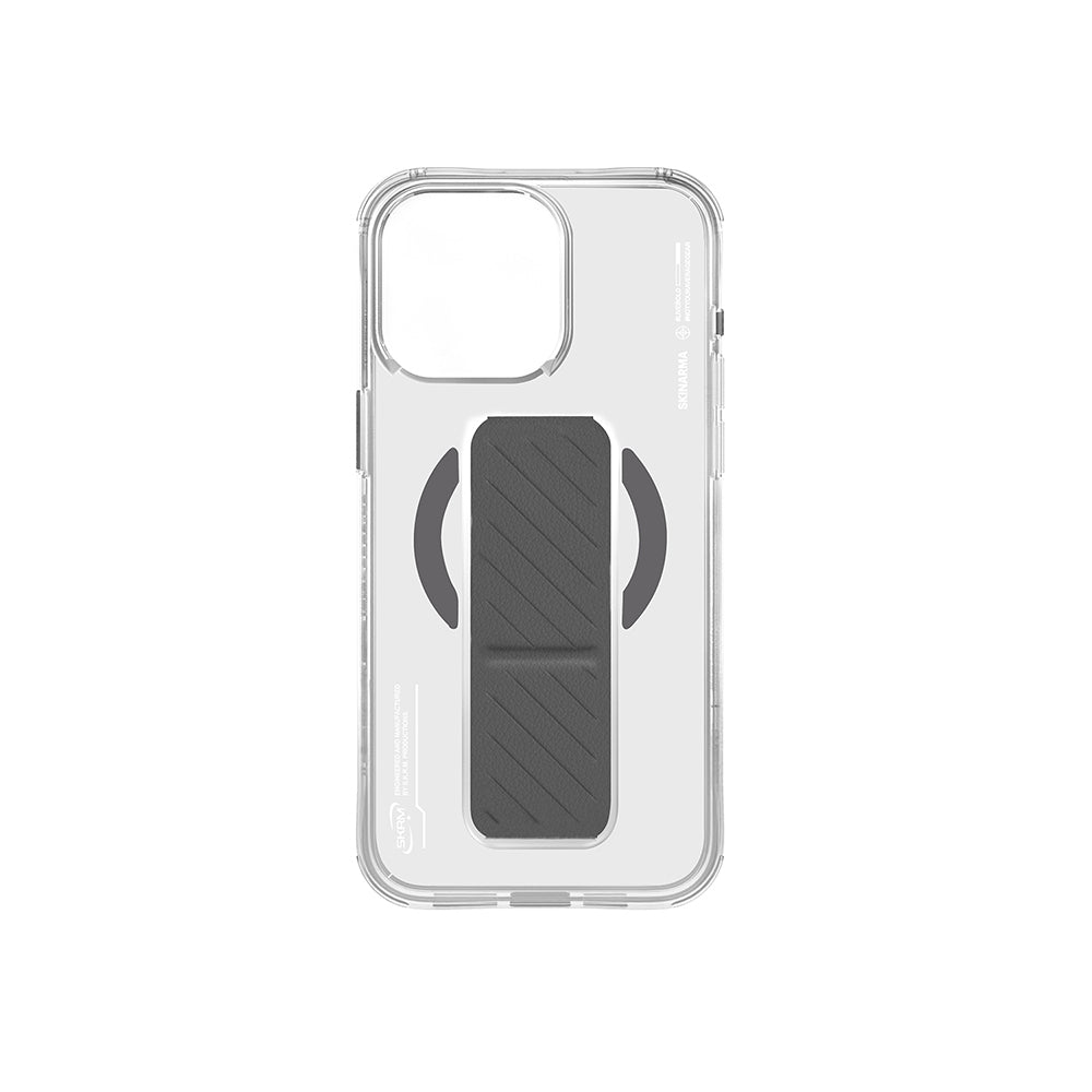 iPhone 16 Pro Kılıf M-safe Şarj Özellikli Teknoloji Desenli Standlı Skinarma Axon Kılıf