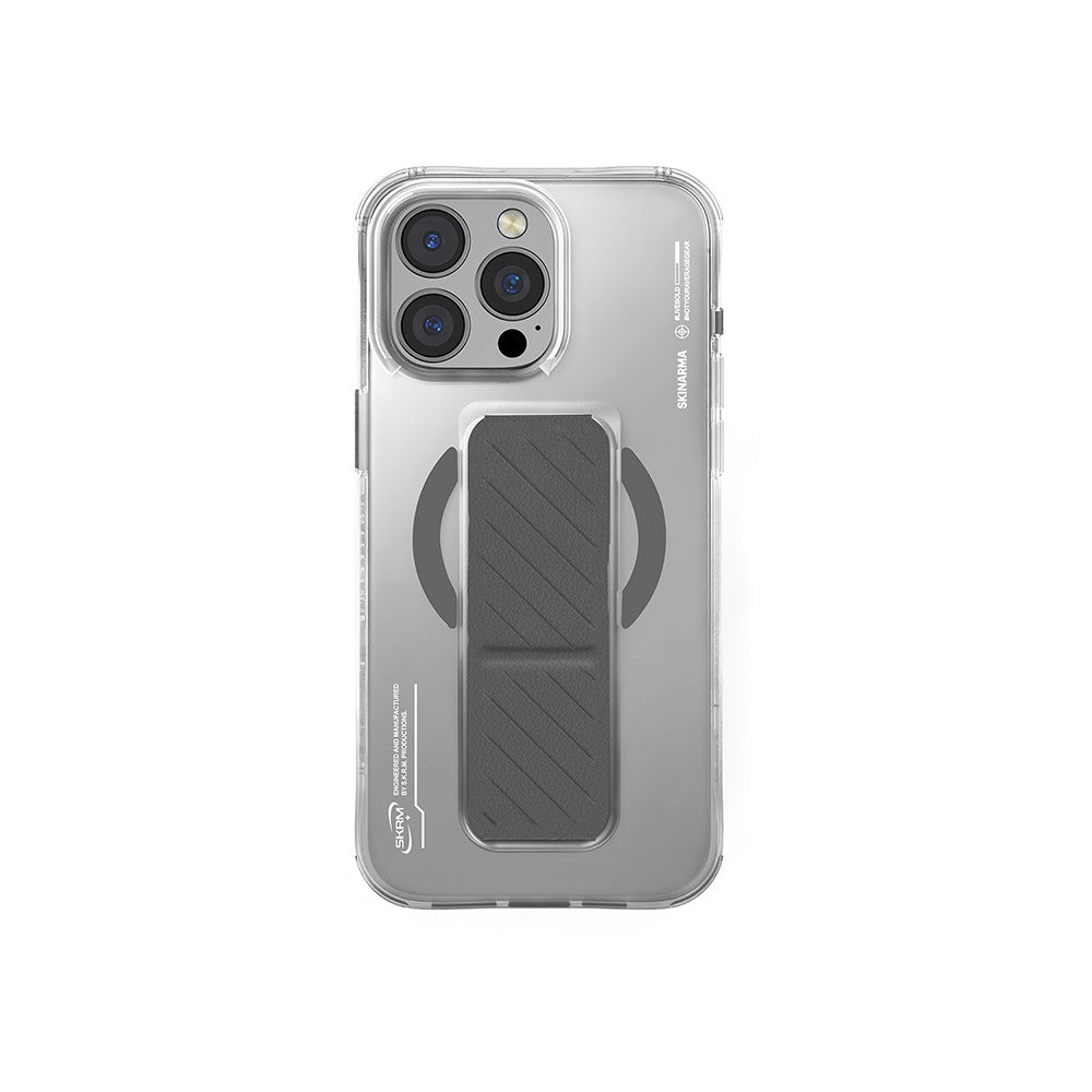 iPhone 16 Pro Kılıf M-safe Şarj Özellikli Teknoloji Desenli Standlı Skinarma Axon Kılıf