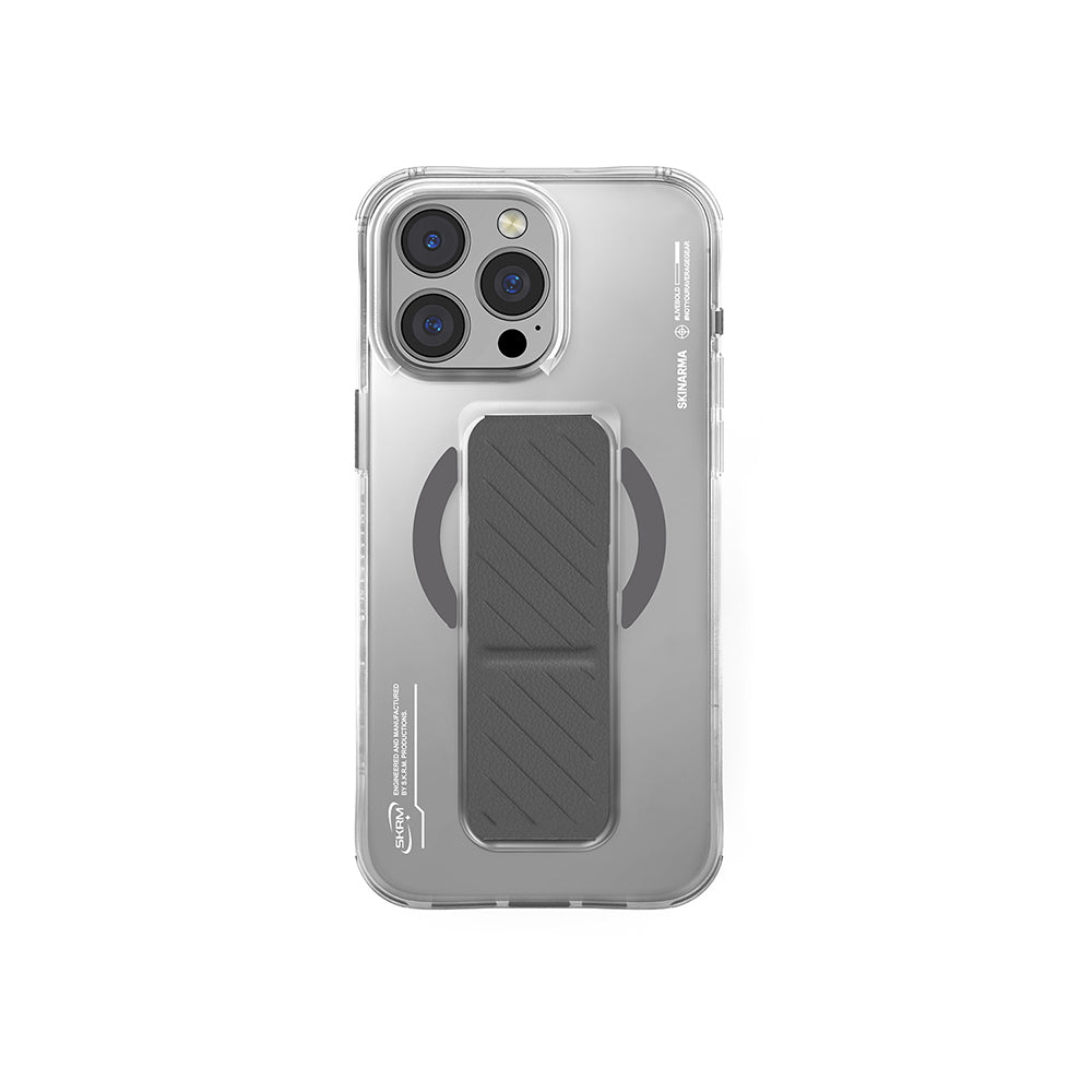 iPhone 16 Pro Kılıf M-safe Şarj Özellikli Teknoloji Desenli Standlı Skinarma Axon Kılıf