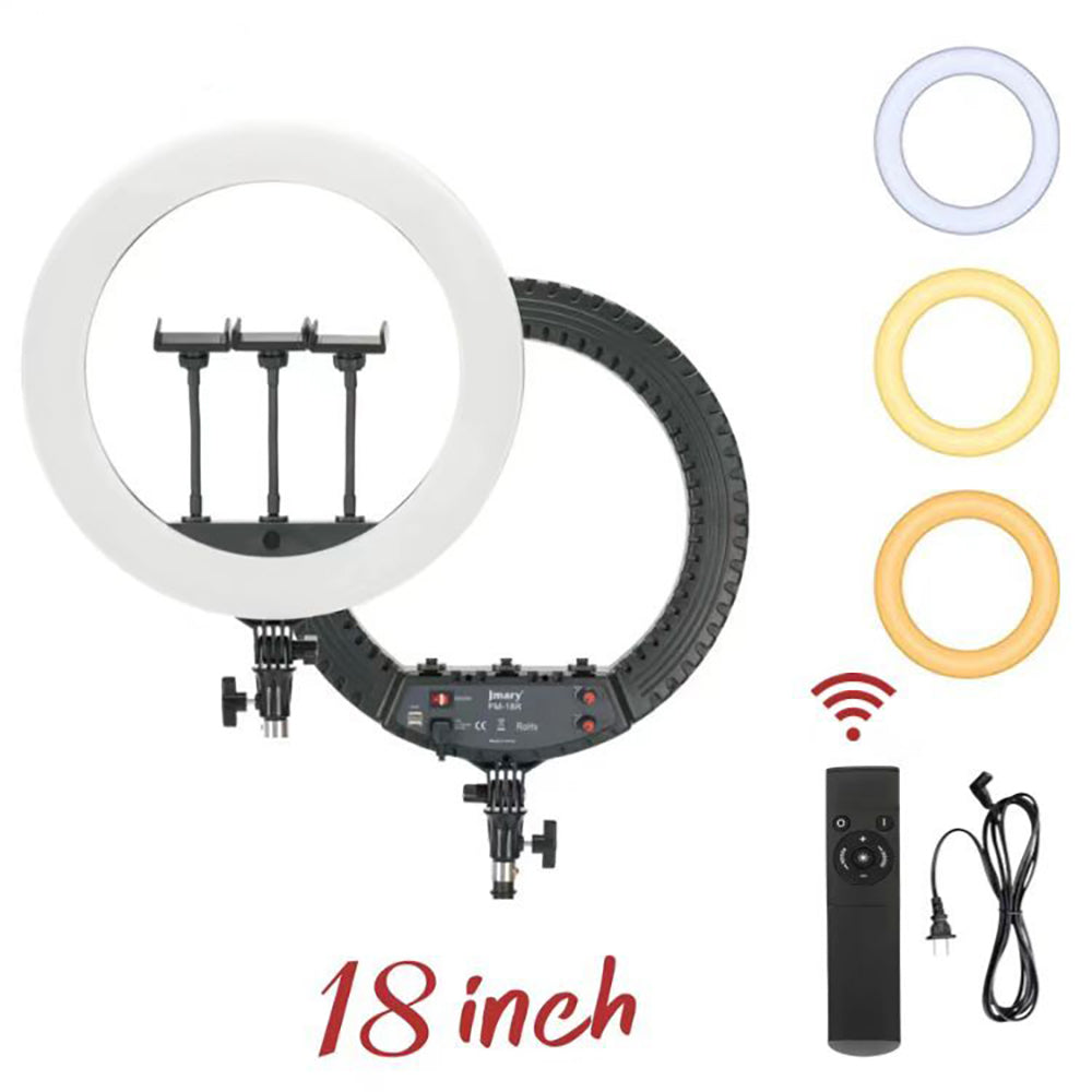 Jmary FM-18R Uzaktan Kumandalı 43cm Işıklı Telefon Tutucu Ring Light