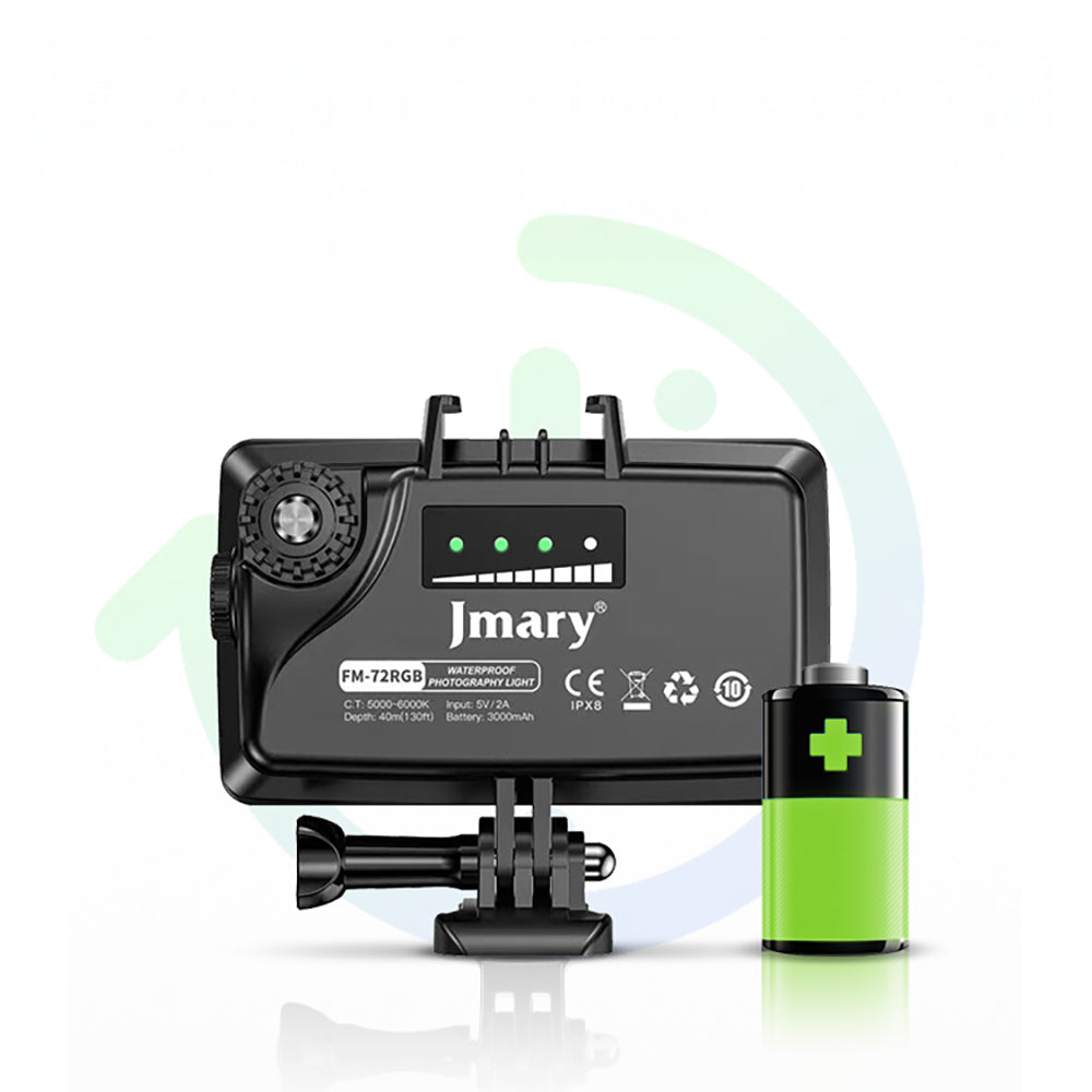 Jmary FM-72RGB IPX8 Sertifikalı RGB Su Altı Kamera Işığı